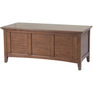 Bowery Hill Transitional Solid Wood Blanket Chest in Cherry Brown