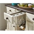 Bowery Hill Contemporary Solid Wood Server in Chalk-Cocoa Bean