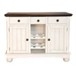 Bowery Hill Contemporary Solid Wood Server in Chalk-Cocoa Bean