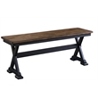 Bowery Hill Transitional Solid Wood Dining Bench in Chickory and Black
