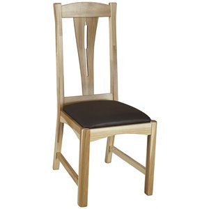 Bowery Hill Contemporary Comfort Dining Side Chair in Natural (Set of 2)