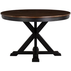 Bowery Hill Wood Extendable Oval Dining Table in Chickory Chocolate