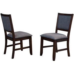 Bowery Hill Contemporary Dining Side Chair in Falcon Brown (Set of 2)