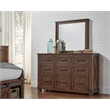 Bowery Hill 9-Drawers Farmhouse Wood Dresser in Rustic Timber Brown