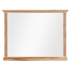 Bowery Hill Transitional Solid Wood Mirror in Natural Hickory