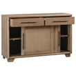 Bowery Hill Mid-Century Solid Ash Wood Server in Dark Caramel