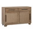 Bowery Hill Mid-Century Solid Ash Wood Server in Dark Caramel
