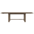 Bowery Hill Modern Wood Trestle Table with Two Leaves in Taupe