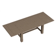 Bowery Hill Modern Wood Trestle Table with Two Leaves in Taupe