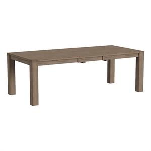 Bowery Hill Modern Wood Table with Self Storing Leaf in Dark Taupe