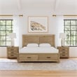 Bowery Hill Transitional New Zealand Pine Wood King Storage Bed in Natural
