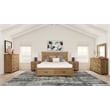 Bowery Hill Transitional New Zealand Pine Wood King Storage Bed in Natural