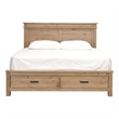 Bowery Hill Transitional Wood California King Storage Bed in Natural
