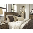 Bowery Hill Contemporary Queen Panel Headboard in Brown Finish
