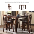 Bowery Hill Contemporary 6-Piece Engineered Wood Dining Set in Brown