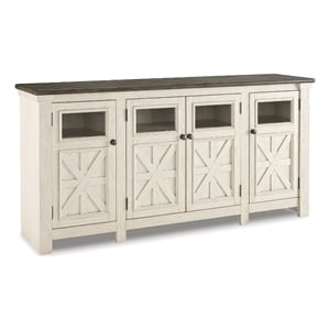 Bowery Hill Contemporary Engineered Wood Extra Large TV Stand in Two-Tone