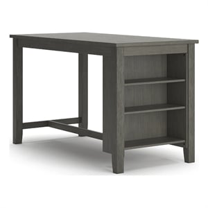 Bowery Hill Contemporary Counter Height Dining Table in Gray