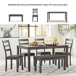 Bowery Hill Transitional 5 Piece Square Dining Table Set in Gray