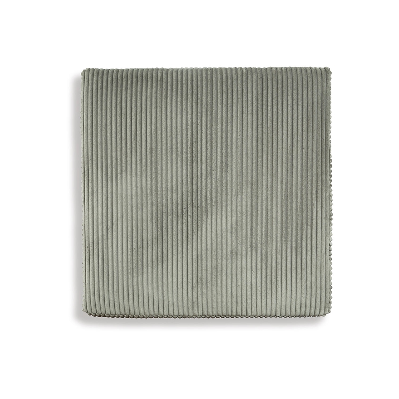 Bowery Hill Contemporary Oversized Fabric Accent Ottoman in Gray