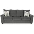 Bowery Hill Contemporary Polyester Fabric & Wood Sofa in Gray