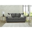 Bowery Hill Contemporary Polyester Fabric & Wood Sofa in Gray