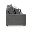 Bowery Hill Contemporary Polyester Fabric & Wood Sofa in Gray