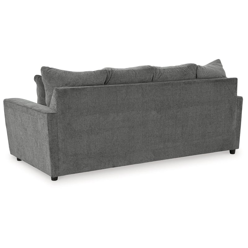 Bowery Hill Contemporary Polyester Fabric & Wood Sofa in Gray