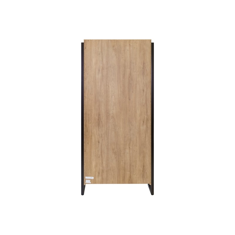 Bowery Hill Modern Open Wood Laminate Bookcase Fully Assembled Light in Brown