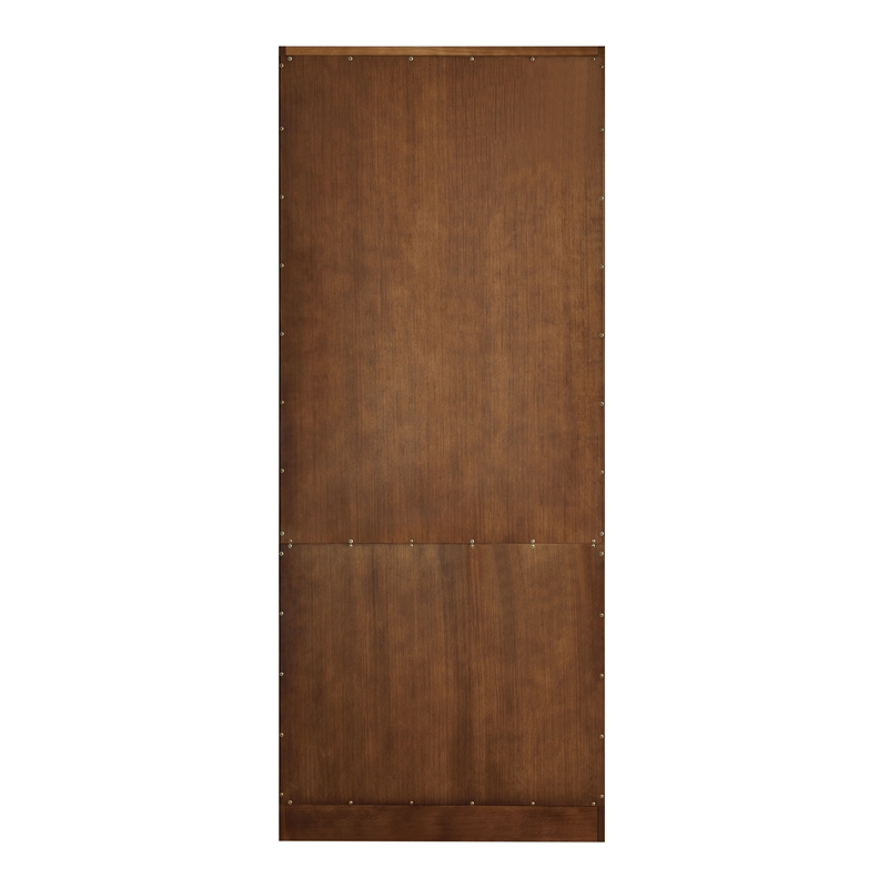 Bowery Hill Wood Open Bookcase Fully Assembled Office Storage in Brown