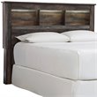 Bowery Hill Contemporary Full Queen Bookcase LED Headboard in Teal