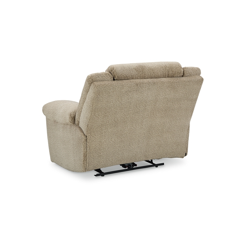 Bowery Hill Contemporary Corner-blocked Frame Tip-Off Wheat Power Recliner