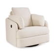 Bowery Hill Contemporary Corner-blocked Frame Oyster Swivel Glider Recliner