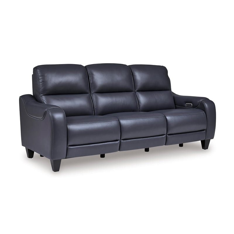 Bowery Hill Contemporary Corner-blocked Frame Ocean Power Reclining Sofa