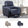 Bowery Hill Contemporary Corner-blocked Frame Ocean Power Recliner