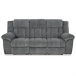 Bowery Hill Contemporary Corner-blocked Frame Tip-Off Slate Power Reclining Sofa