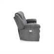 Bowery Hill Contemporary Corner-blocked Frame Tip-Off Slate Power Reclining Sofa