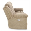 Bowery Hill Contemporary Corner-blocked Frame Tip-Off Wheat Power Reclining Sofa