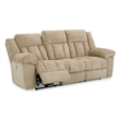Bowery Hill Contemporary Corner-blocked Frame Tip-Off Wheat Power Reclining Sofa