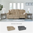 Bowery Hill Contemporary Corner-blocked Frame Tip-Off Wheat Power Reclining Sofa