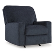 Bowery Hill Contemporary Corner-blocked Frame Recliner in Ink Finish