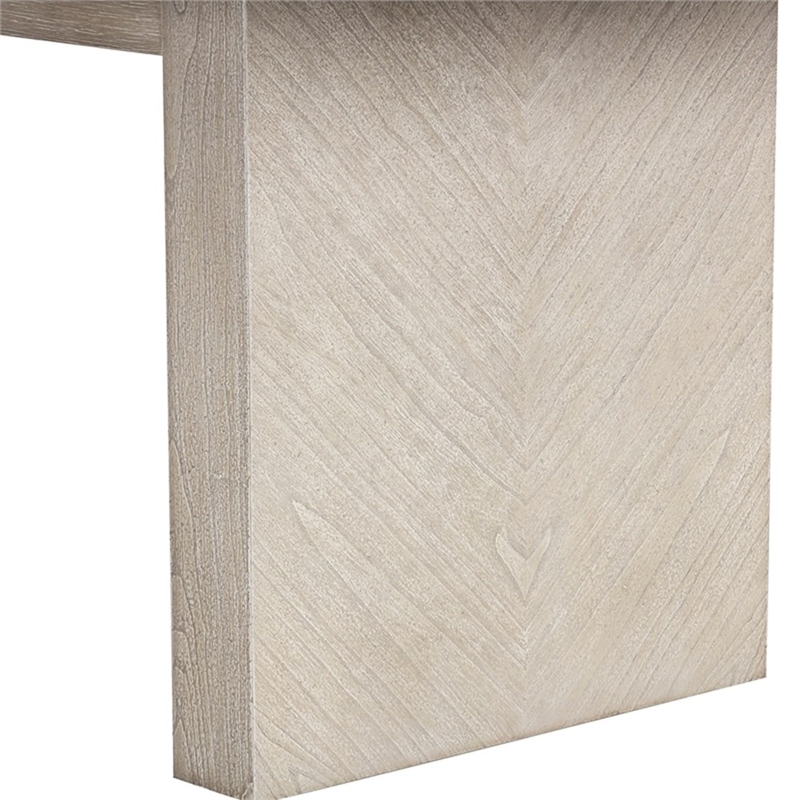 Bowery Hill Wood 7-Piece Dining Table Set in Natural