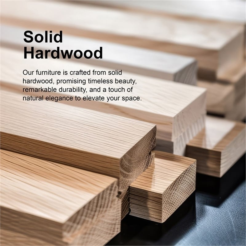 Bowery Hill Wood 7-Piece Dining Table Set in Natural