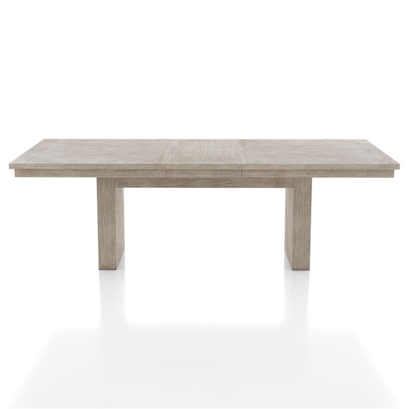 Bowery Hill Wood 7-Piece Dining Table Set in Natural