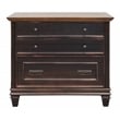 Bowery Hill Set of 3 Credenza Office Writing Desk & Bookcase & Filing Cabinet
