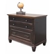 Bowery Hill Set of 3 Credenza Office Writing Desk & Bookcase & Filing Cabinet