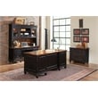 Bowery Hill Set of 3 Credenza Office Writing Desk & Bookcase & Filing Cabinet