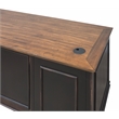 Bowery Hill Set of 2 Traditional Double Pedestal Office Desk & Bookcase