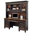 Bowery Hill Set of 2 Credenza Office Desk Writing Table & Bookcase