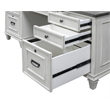 Bowery Hill Set of 3 Double Pedestal Desk & Open Bookcase & File Cabinet - White