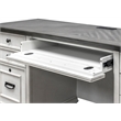 Bowery Hill Set of 3 Double Pedestal Desk & Open Bookcase & File Cabinet - White